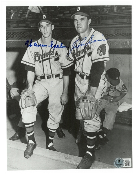 Warren Spahn & Johnny Sain Autographed 8x10