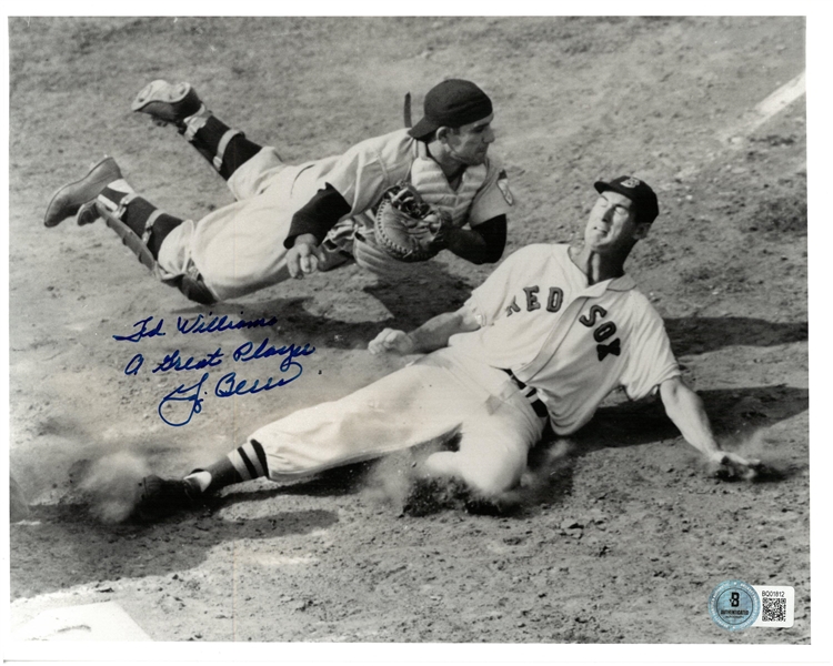 Yogi Berra Autographed 8x10 w/ Ted Williams Inscription