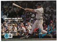 Norm Cash Autographed "Norm Cash Day" Postcard