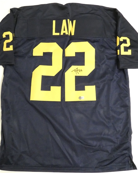 Ty Law Autographed Custom Jersey