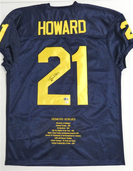 Desmond Howard Autographed Custom Jersey
