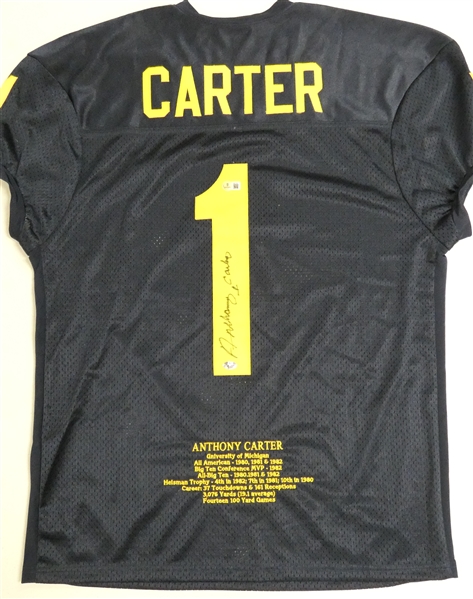 Anthony Carter Autographed Custom Jersey