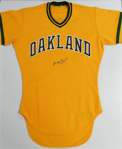 Barbaro Garbey Autographed 1986 Oakland As Team Issued Jersey