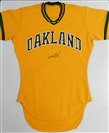 Barbaro Garbey Autographed 1986 Oakland As Team Issued Jersey