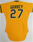Barbaro Garbey Autographed 1986 Oakland A's Team Issued Jersey