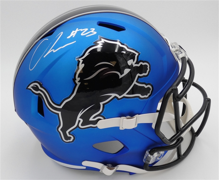 Carlton Davis Autographed Lions Full Size Replica Helmet