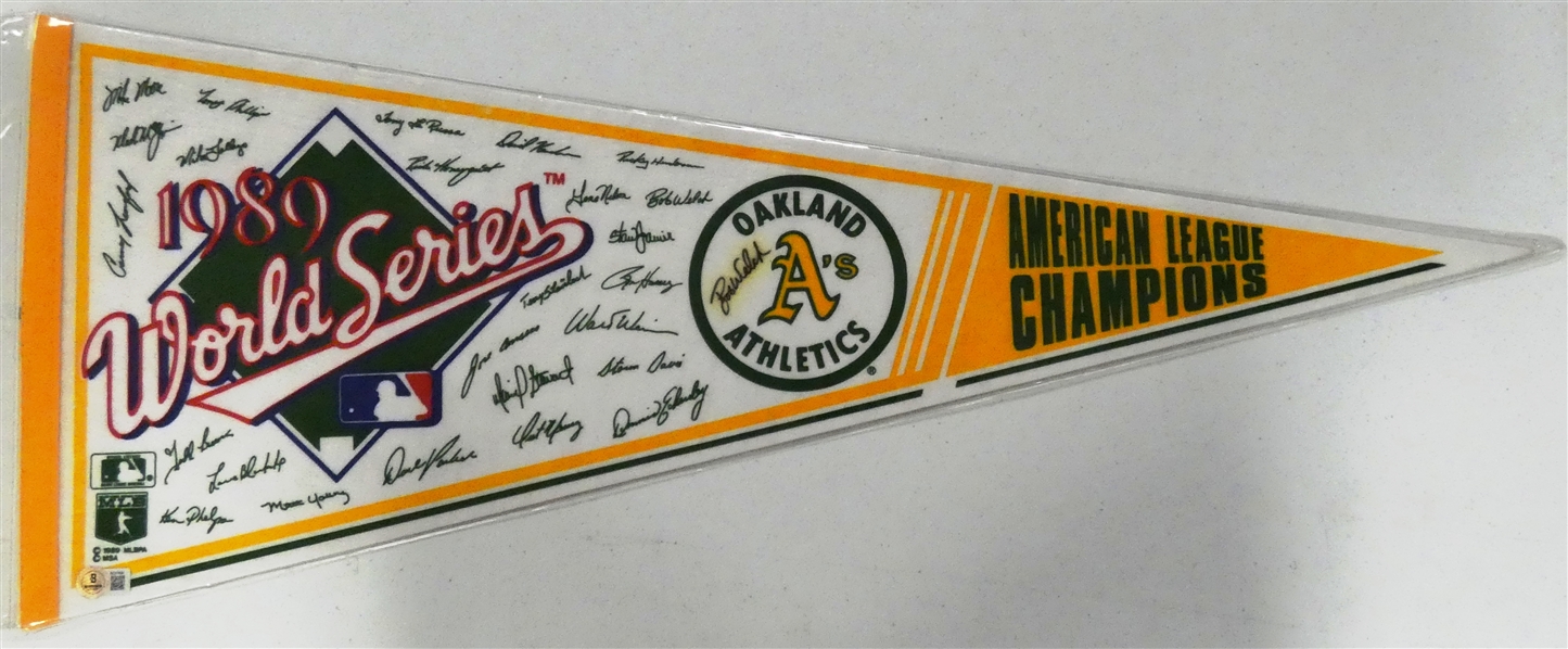 Bob Welch Autographed 1989 As Pennant