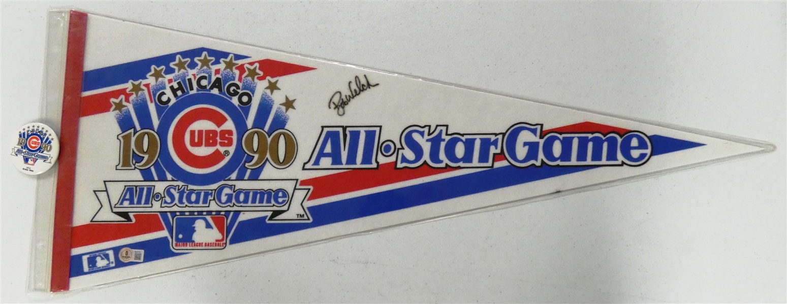 Bob Welch Autographed 1990 All Star Pennant
