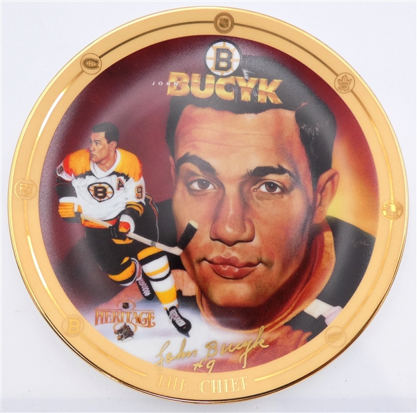 Johnny Bucyk Autographed 8" Plate