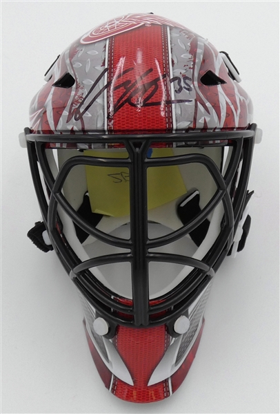 Ville Husso Autographed Red Wings Mini Mask
