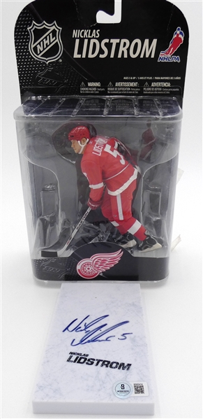 Nicklas Lidstrom Autographed McFarlane Figure