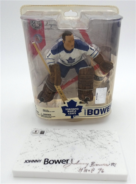 Johnny Bower Autographed McFarlane Figure