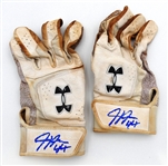 Justyn-Henry Malloy Game Worn Autographed Batting Gloves