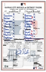 Kirk Gibson Autographed 9/14/2003 Lineup Card