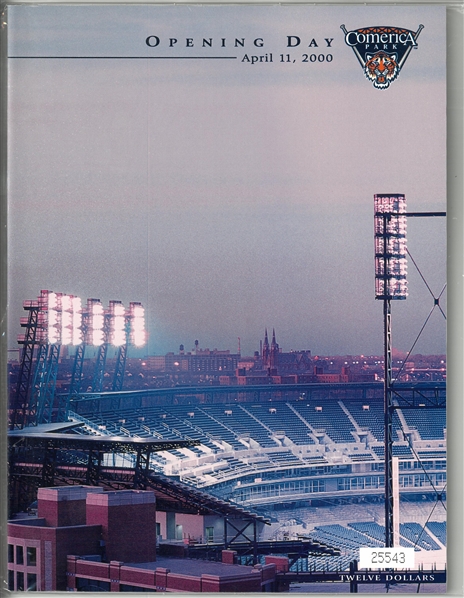 Comerica Park Inaugural Game Program