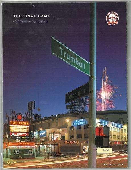 Tiger Stadium Final Game Program