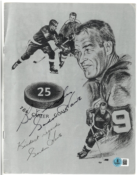 Gordie Howe Autographed Commemorative Program