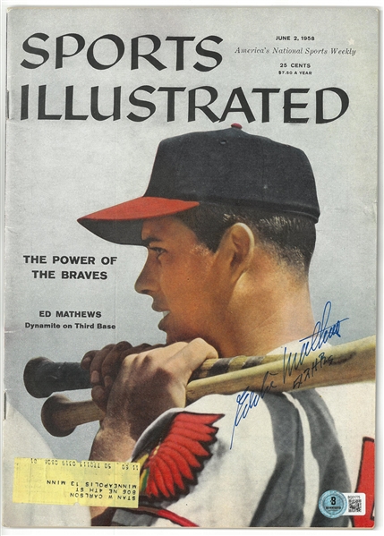 Eddie Mathews Autographed Sports Illustrated