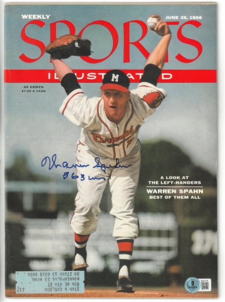 Warren Spahn Autographed Sports Illustrated