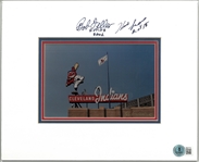 Bob Feller & Herb Score Autographed Indians Photo Display