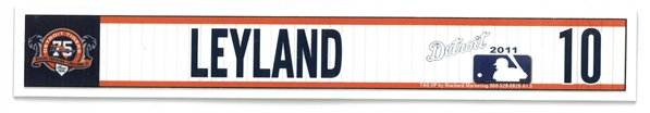 Jim Leyland 2011 Spring Training Locker Tag