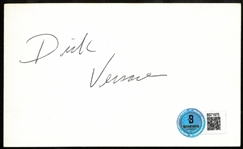 Dick Versace Autographed 3x5 Index Card