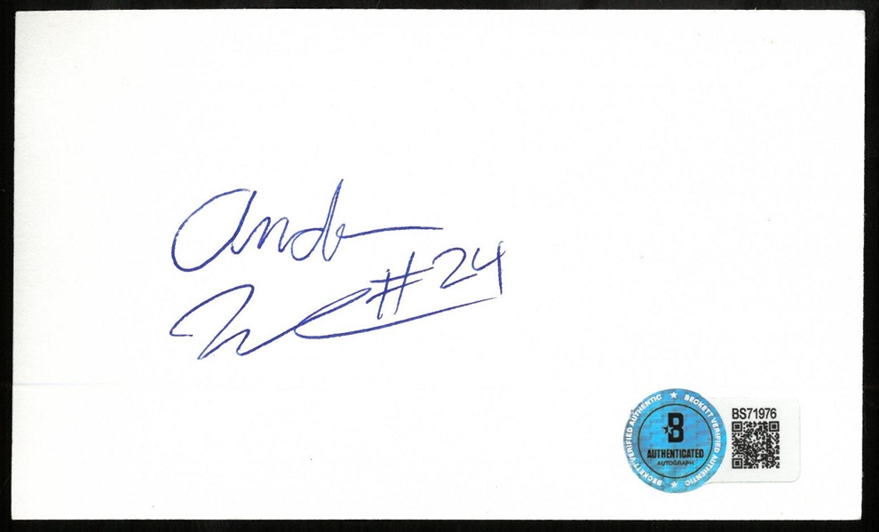 Andrew Warren Autographed 3x5 Index Card