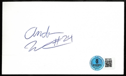 Andrew Warren Autographed 3x5 Index Card