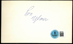 Ron Ulmer Autographed 3x5 Index Card