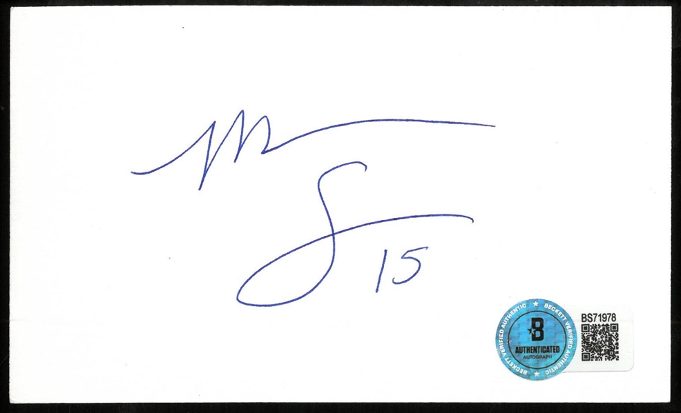 Marcus Sommerville Autographed 3x5 Index Card