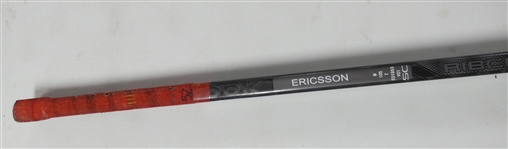 Jonathan Ericsson Game Used Autographed Stick