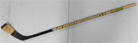 Aaron Ward Game Used Autographed Stick