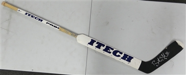 Brent Johnson Game Used Autographed Stick