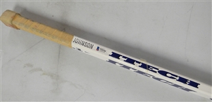 Brent Johnson Game Used Autographed Stick