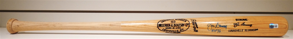 Jim Bunning Autographed Game Model Bat