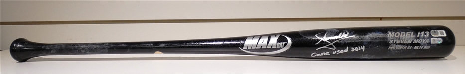 Steven Moya Game Used Autographed Bat
