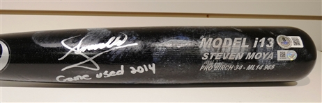 Steven Moya Game Used Autographed Bat