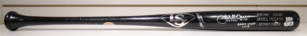 James McCann Game Used Autographed Bat