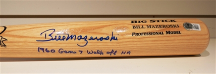 Bill Mazeroski Autographed 1960 WS Walk Off HR Bat