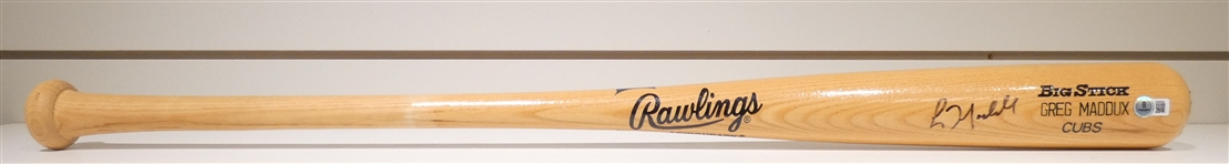 Greg Maddux Autographed Bat