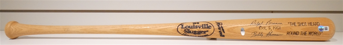 Bobby Thomson & Ralph Branca Autographed 1951 World Series Bat