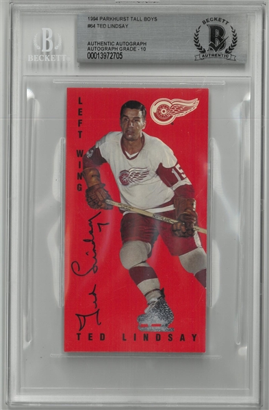 Ted Lindsay Autographed 1994 Parkhurst