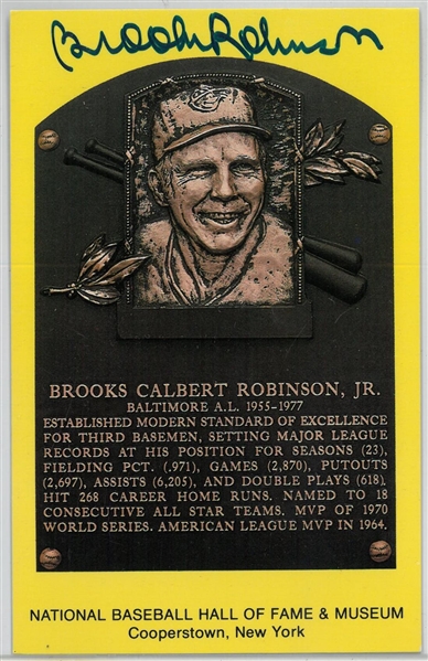 Brooks Robinson Autographed HOF Plaque