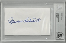 Maurice Richard Autographed 3x5 Index Card