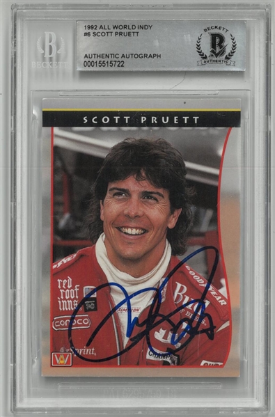 Scott Pruett Autographed 1992 All World