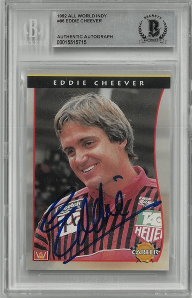 Eddie Cheever Autographed 1992 All World Indy