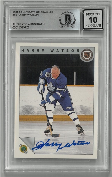 Harry Watson Autographed 1991 Ultimate