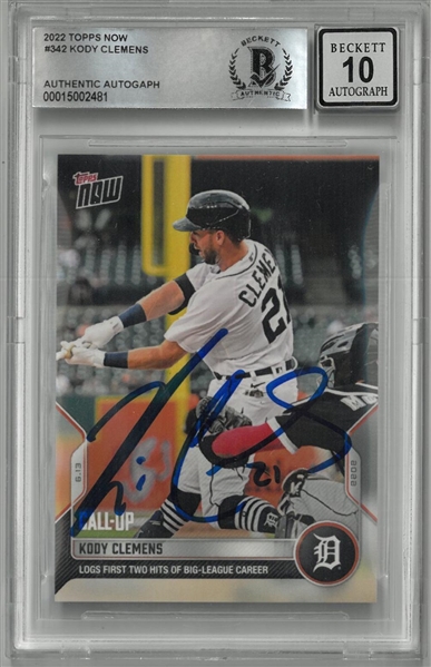 Kody Clemens Autographed 2022 Topps Now