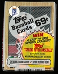 1987 Topps Cello Pack Bo Jackson on Top