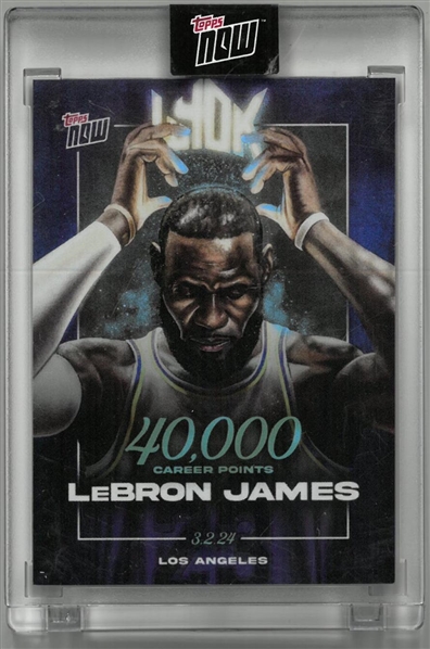 Lebron James 40,000 Points Topps Now